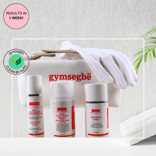 Gymsegbë Hand Rejuvenating Anti-Aging Kit in white and red packaging