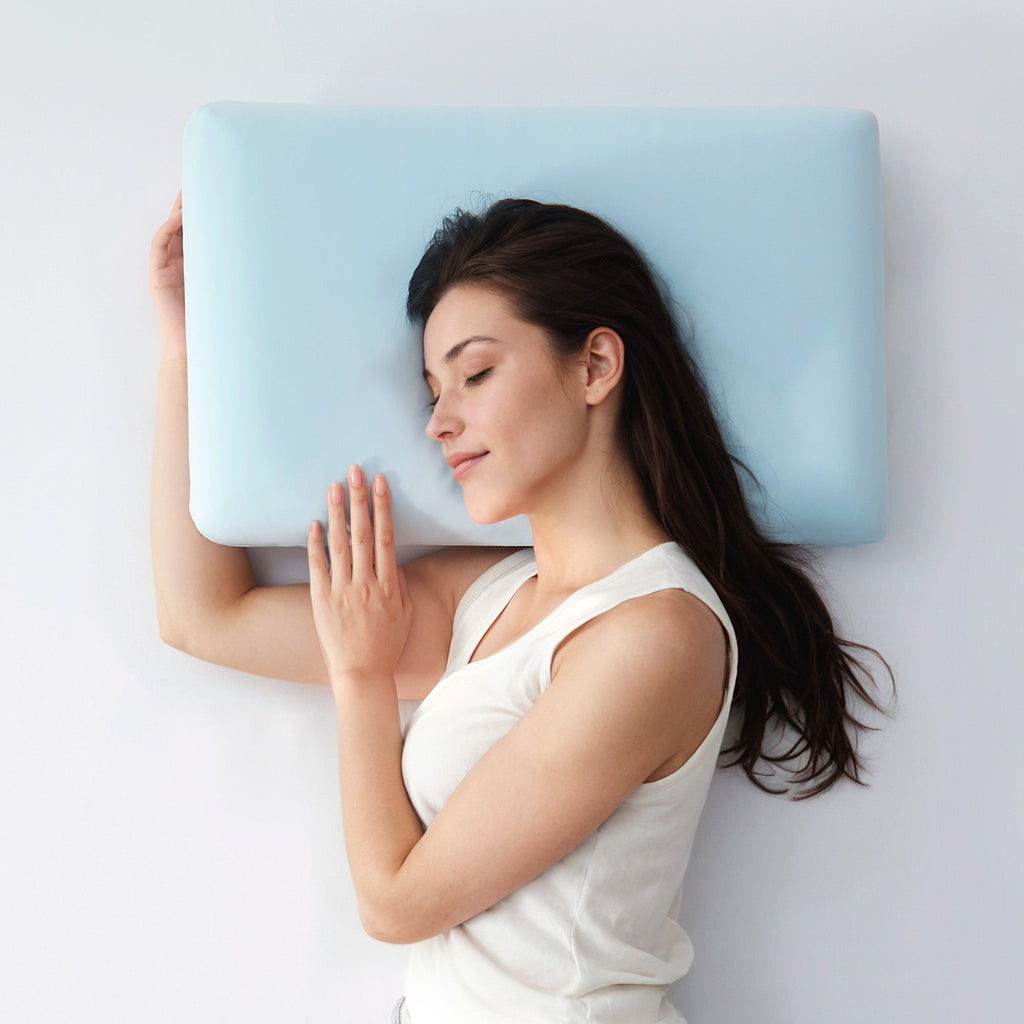 Cooling Memory Foam Pillow Perforated Breathable Contour Support - Image 4