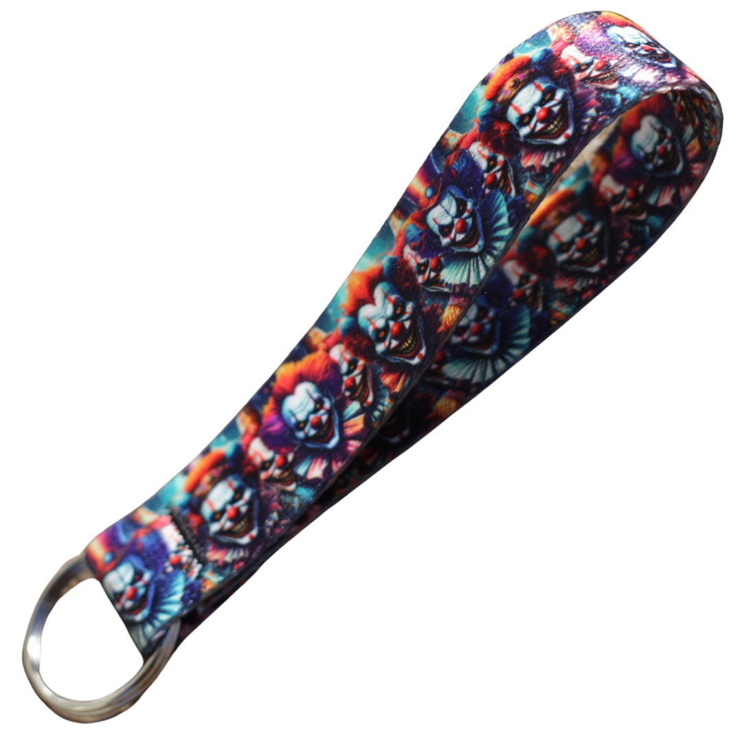 Evil Clowns Keychain Wrist Lanyard