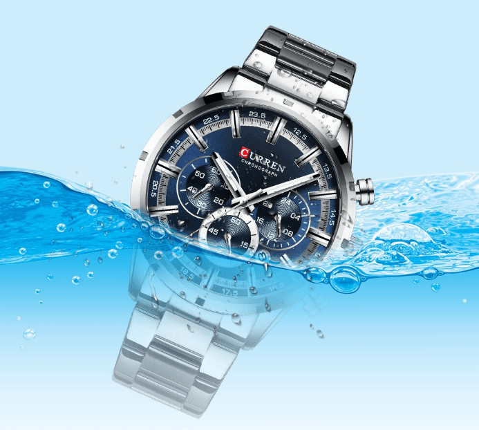 CURREN Men's Waterproof Sport Chronograph Watch with Date Display