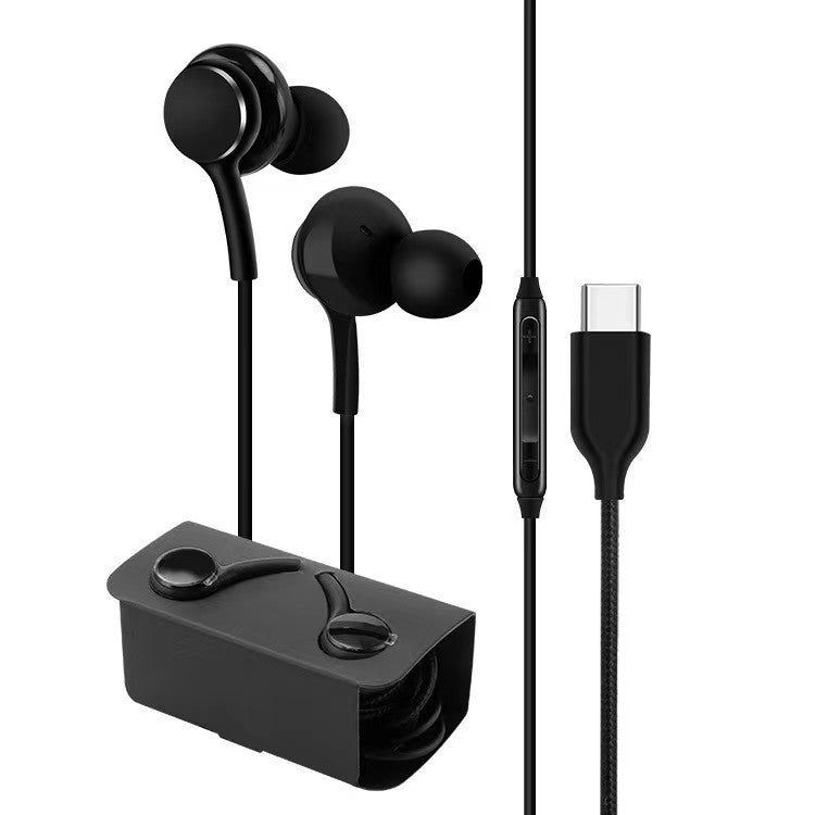 Stereo In-Ear Headphones with Mic & Noise Isolation - Black