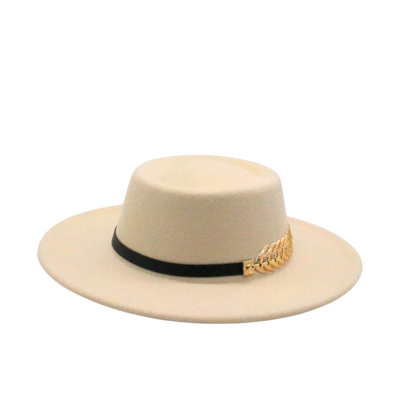 Foldable Short Brim Fedora Hat for Autumn and Winter