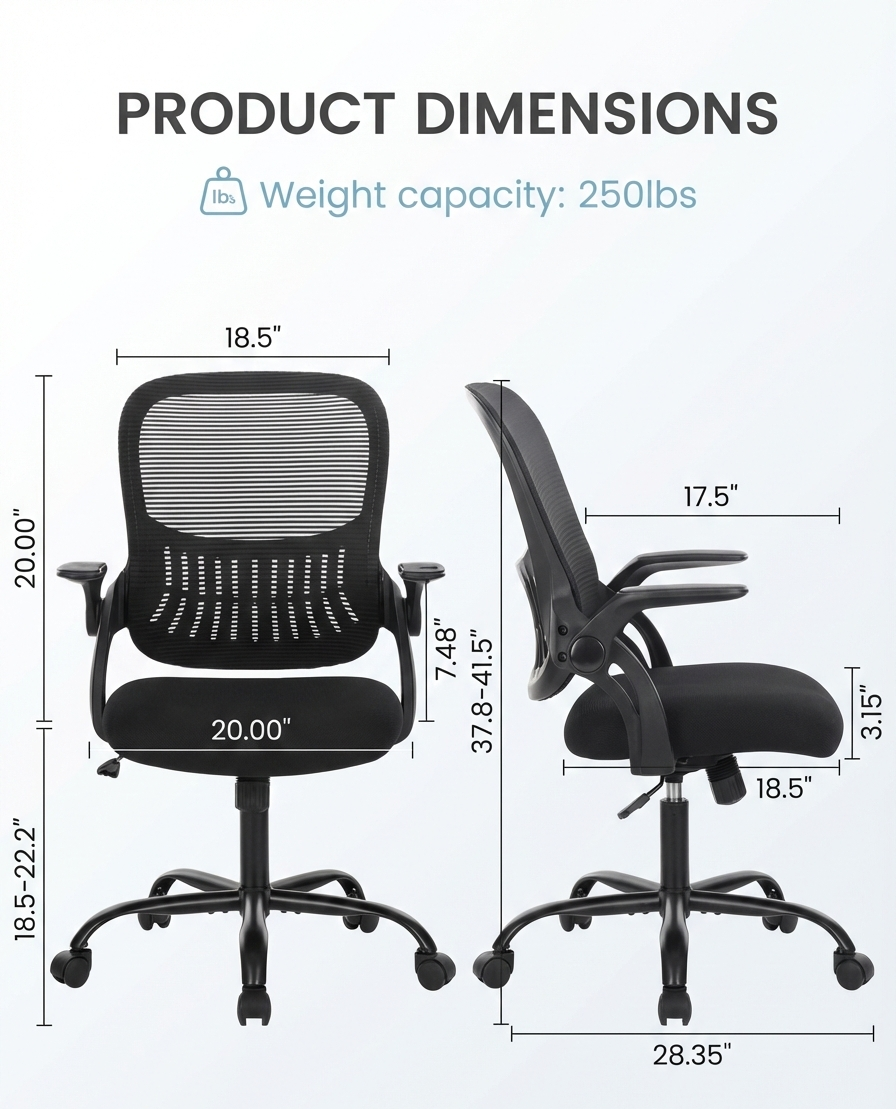 Ergonomic High-Back Mesh Office Chair with Lumbar Support