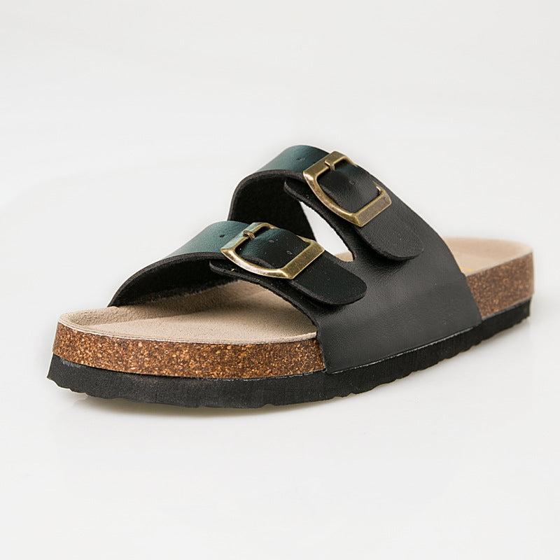 Women’s Adjustable Buckle Comfort Footbed Sandals Beach Slides