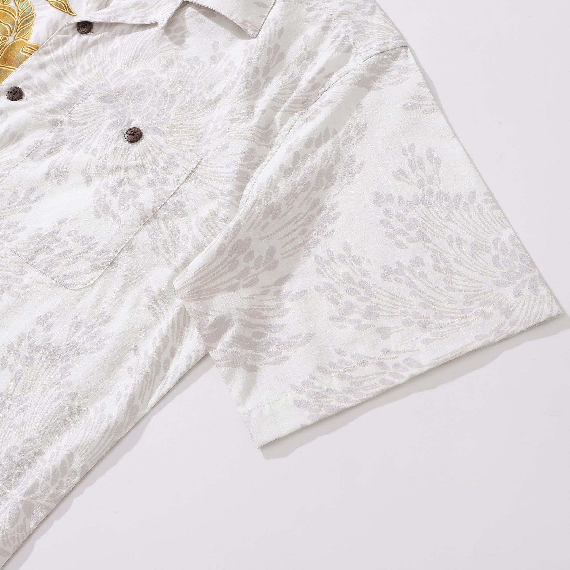 Men's Floral Hawaiian Shirt, Resort-Wear Camp Collar Cotton