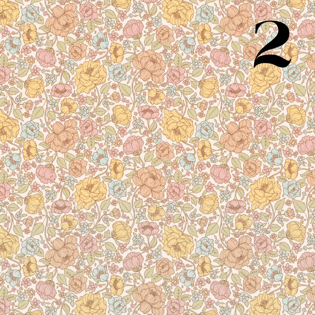 Jenny Floral Removable Wallpaper in Pink, Yellow, and Blue