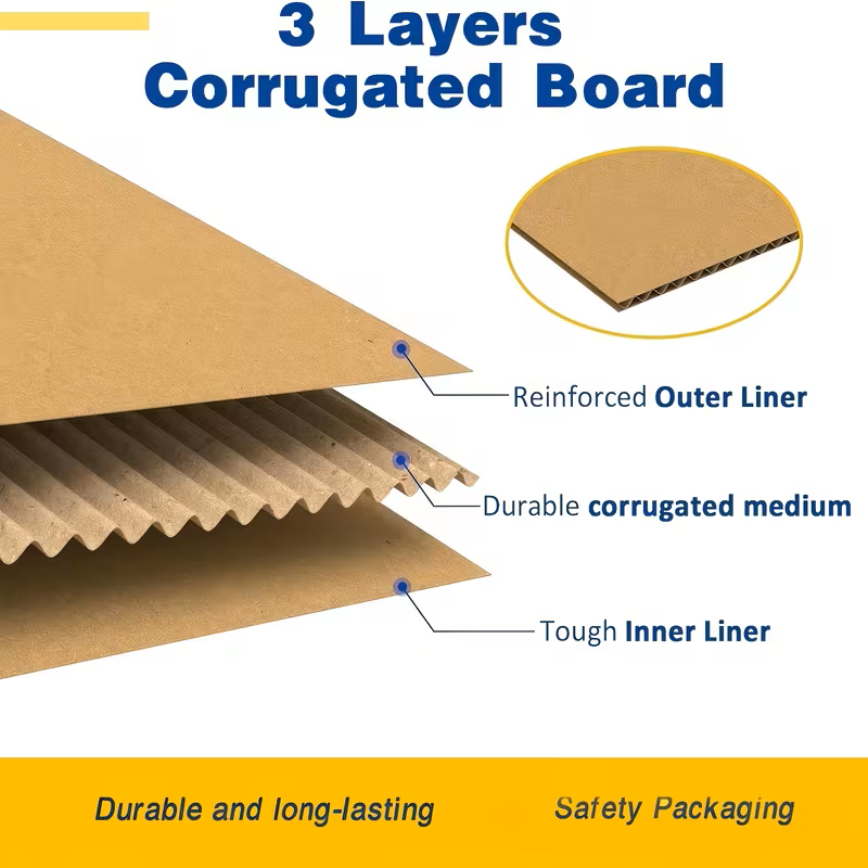 Durable 3-Layer Corrugated Shipping Boxes - 9x5x4 Inch Bulk Pack