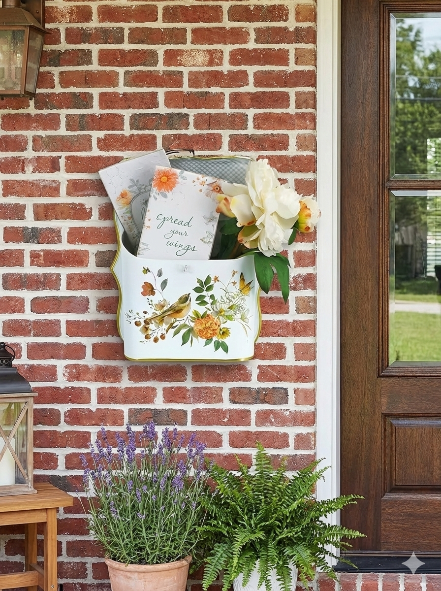 Vintage Farmhouse Wall-Mounted Metal Post Box Mailbox