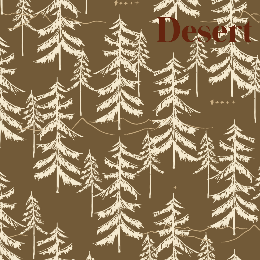 Cascade Nature-Inspired Wallpaper in Olive Green and White