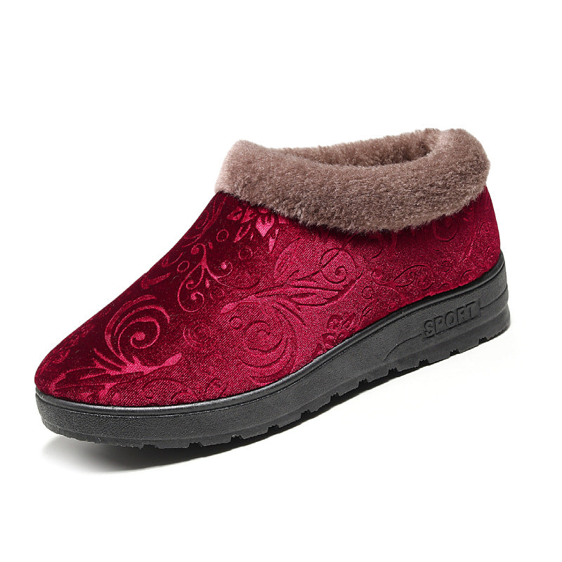 Women's Velvet Plush Memory Foam Slippers - Cozy Indoor Slip-Ons