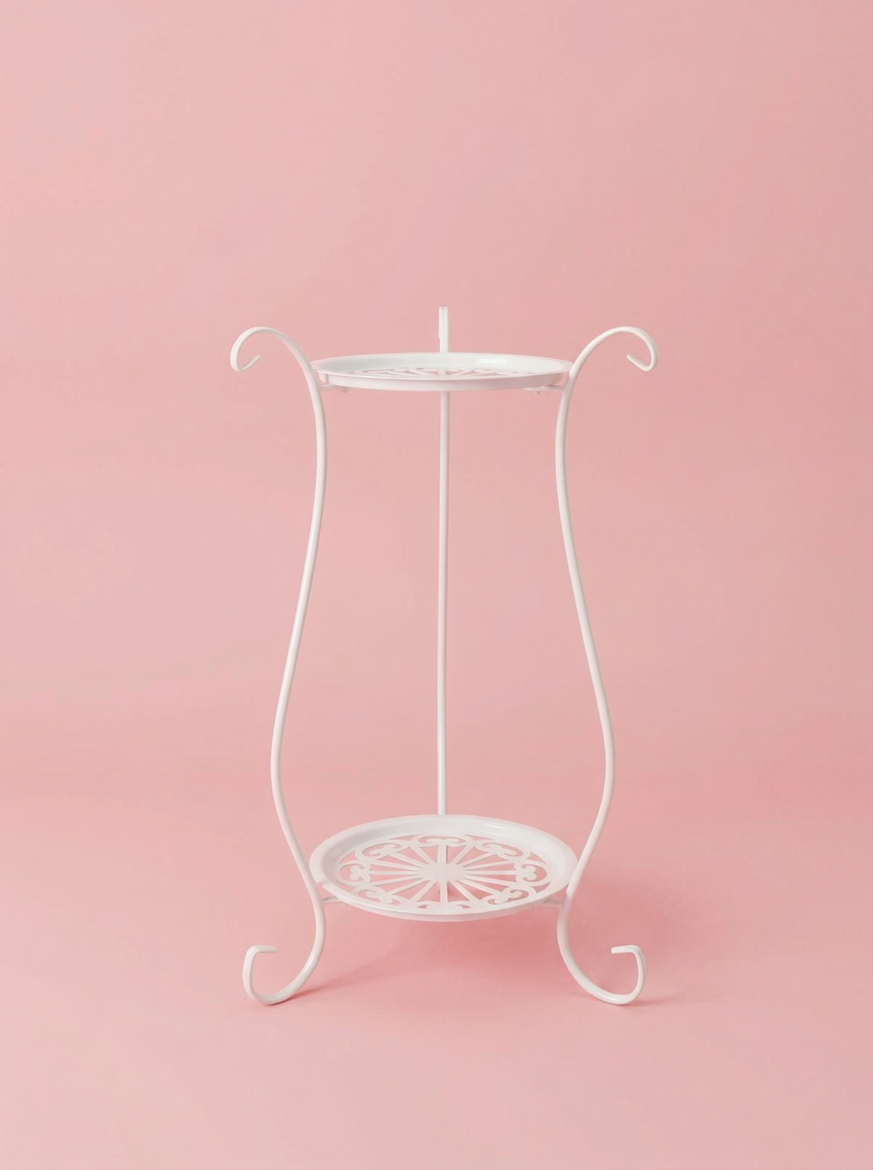 Two-Tier Metal Plant Stand, Modern Indoor & Outdoor Flower Rack