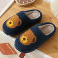 Whimsical Smiley Face Plush Slippers – Warm Knit House Shoes