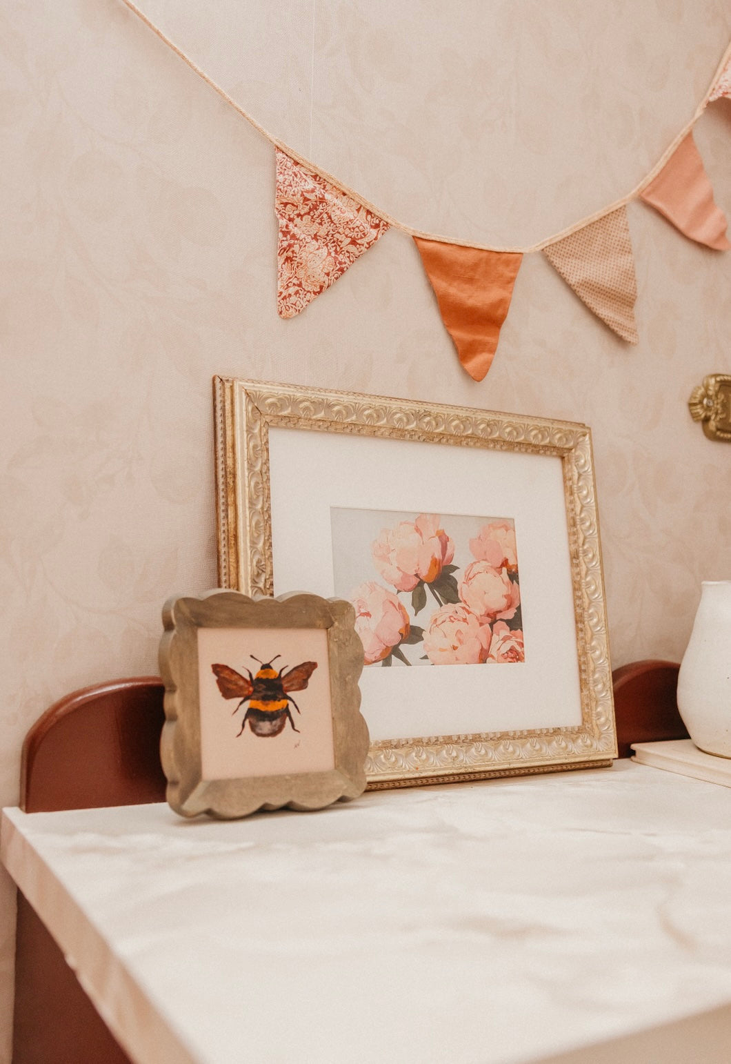 Monica's Orchard Botanical Floral Wallpaper in Dark Brown Espresso