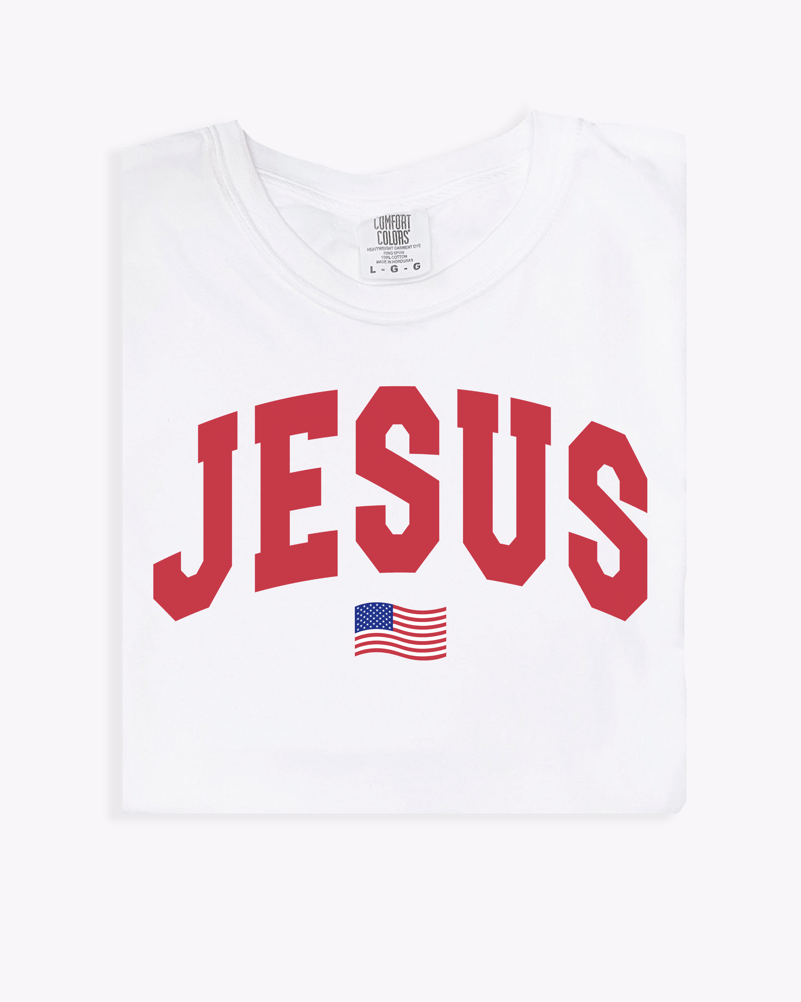 Jesus Flag Unisex Tee - Comfort Colors Heavyweight Cotton Shirt