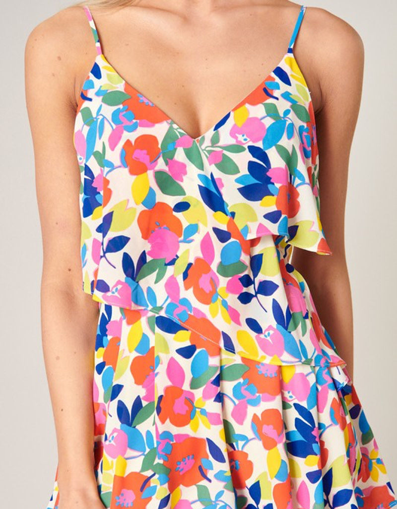 Sweet Soul Floral Rainbow Romper Bohemian Women's Playsuit