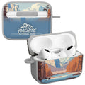 Yosemite National Park themed protective case for Apple AirPods Pro featuring a scenic mountain landscape design.