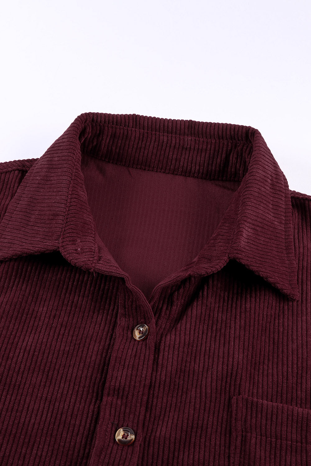 Pink Corduroy Button Pocket Shirt