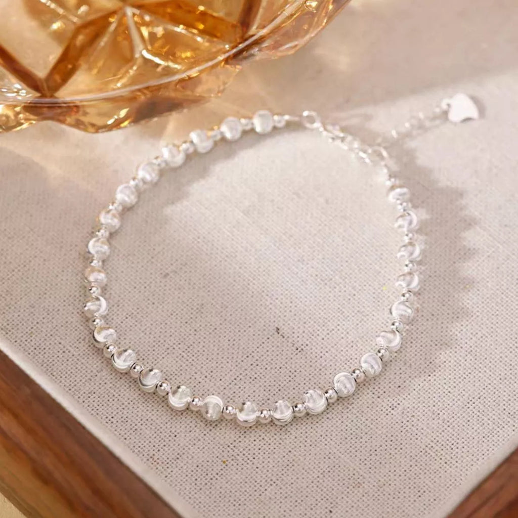 925 Sterling Silver Beaded Bracelet