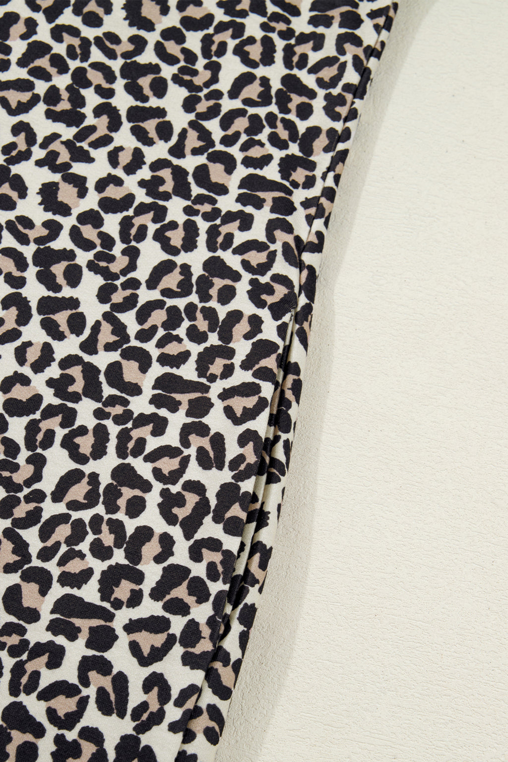 Khaki Leopard Print Zip Neck Striped Webbing Patchwork T Shirt Mini Dress