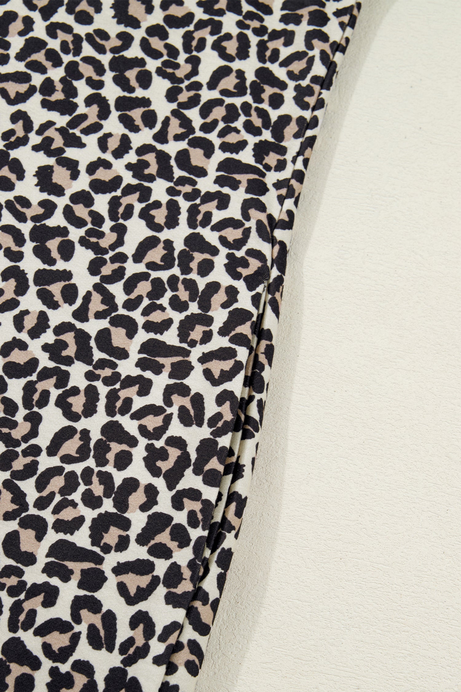 Khaki Leopard Print Zip Neck Striped Webbing Patchwork T Shirt Mini Dress