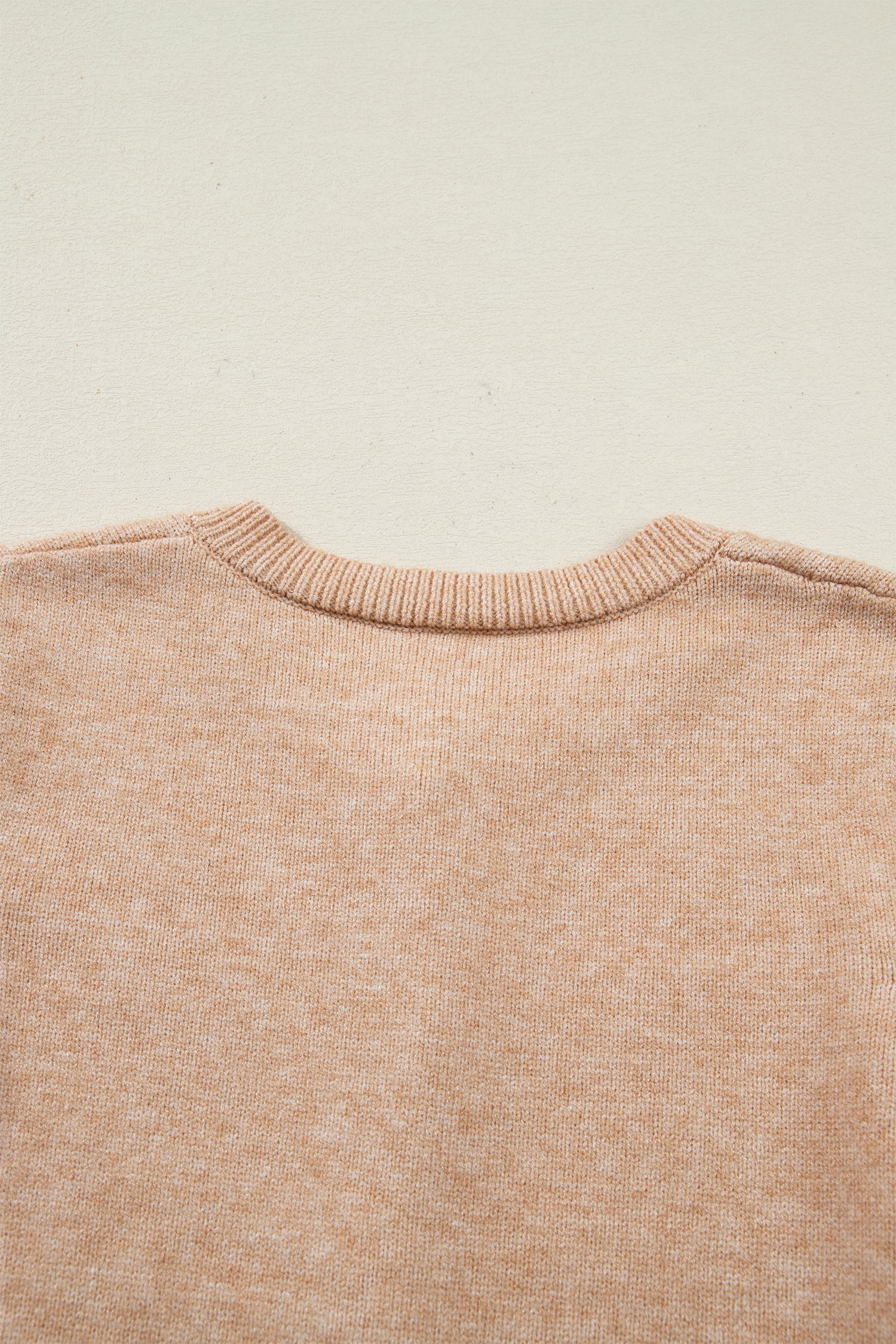 Yamileth Oatmeal Ruffle Trim Gold Button Cardigan