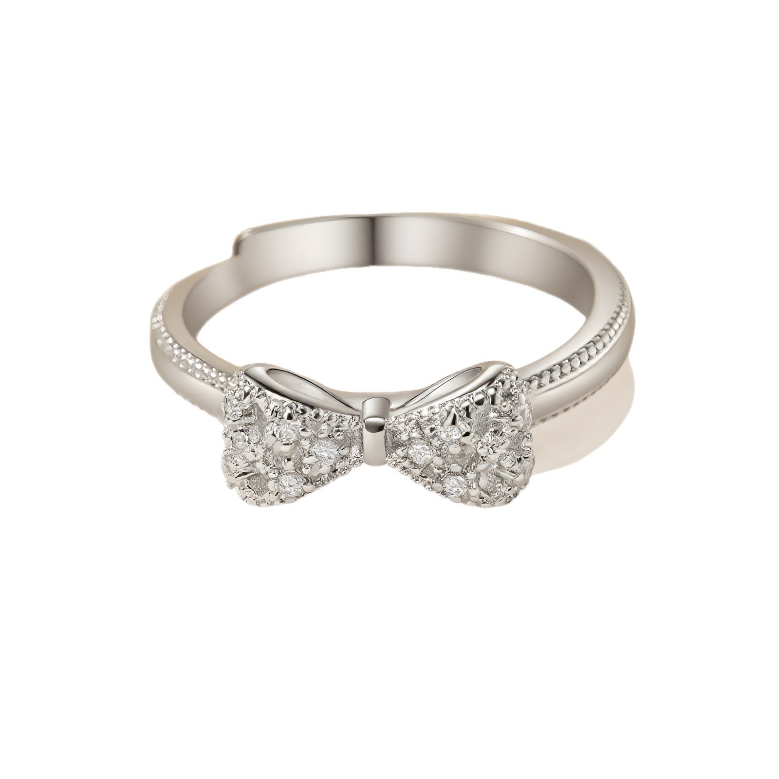 Best-selling Bow-knot Ring With Micro-paved Zircons