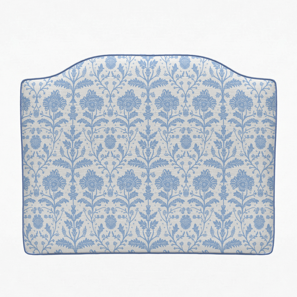 Delia Floral Dorm Headboard - Classic Pastel Fabric Upholstery