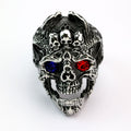 Retro Punk Statement Ring in Stainless Steel - Bold Geometric Design
