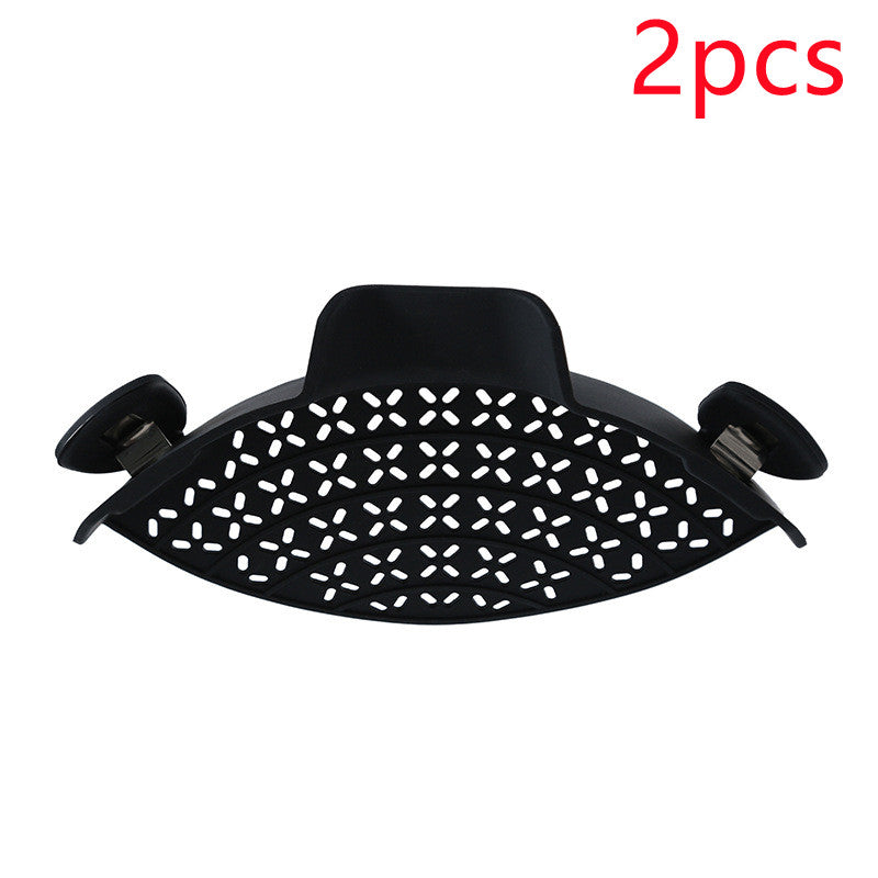 Silicone Pot Side Drain Stopper - Spill-Proof Kitchen Strainer