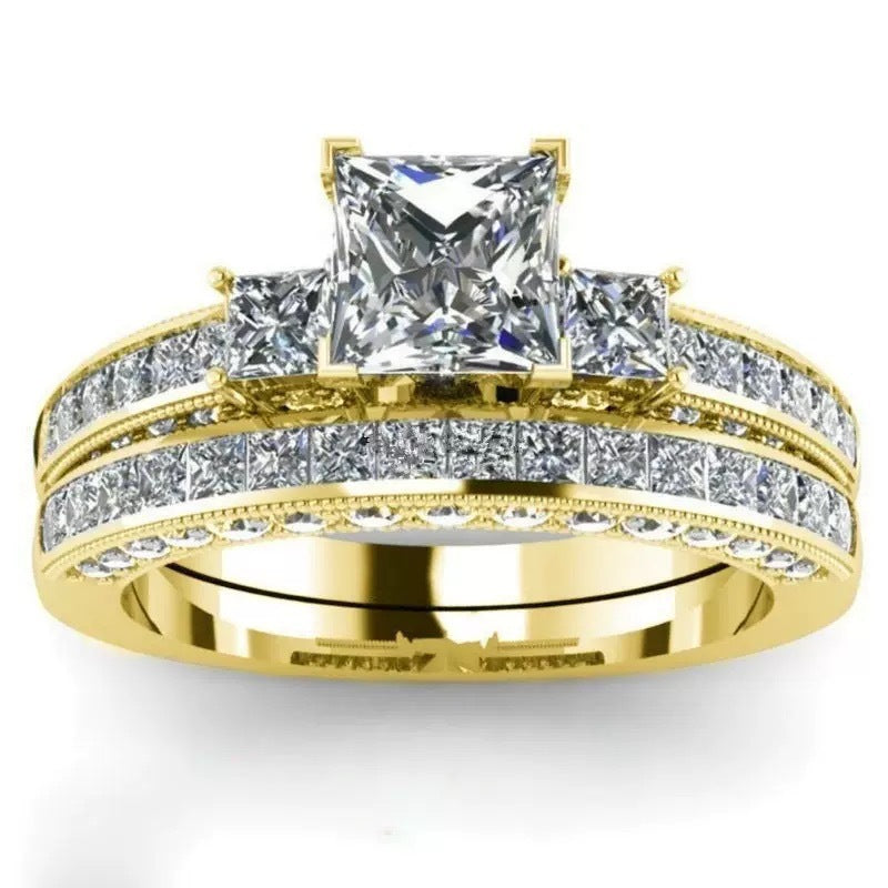 Cross-Border Supply Influencer Live Hot-Selling Diamond Rings European And American Popular Women's Couple Rings Wholesale From Manufacturers
