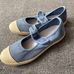 Women’s Japanese-Inspired Cotton Slip-On Loafers Casual Flats
