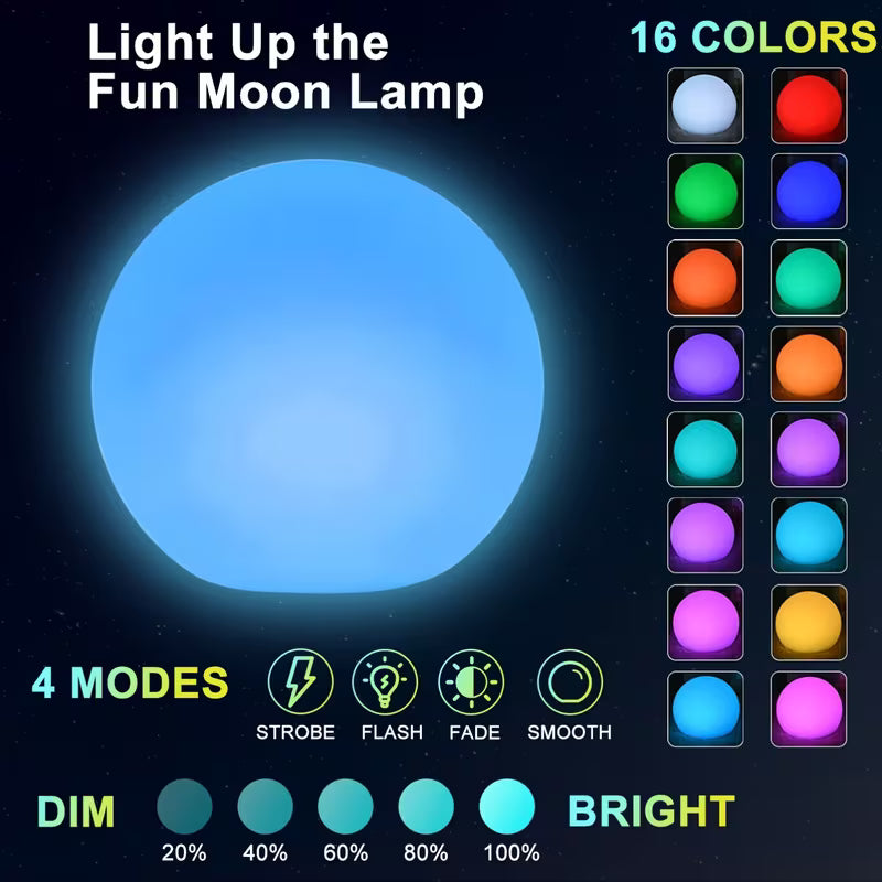 Solar Moon Light with Color Changing Spherical Glow
