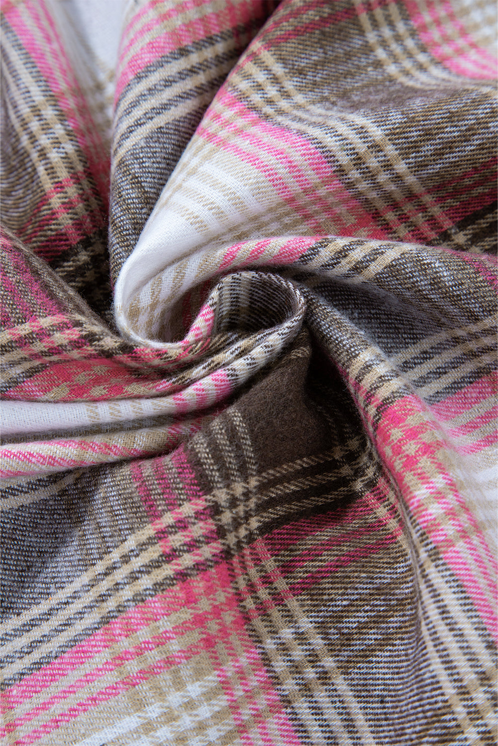 Plaid Flap Pocket Button-Up Shacket | Oversized Cotton Blend