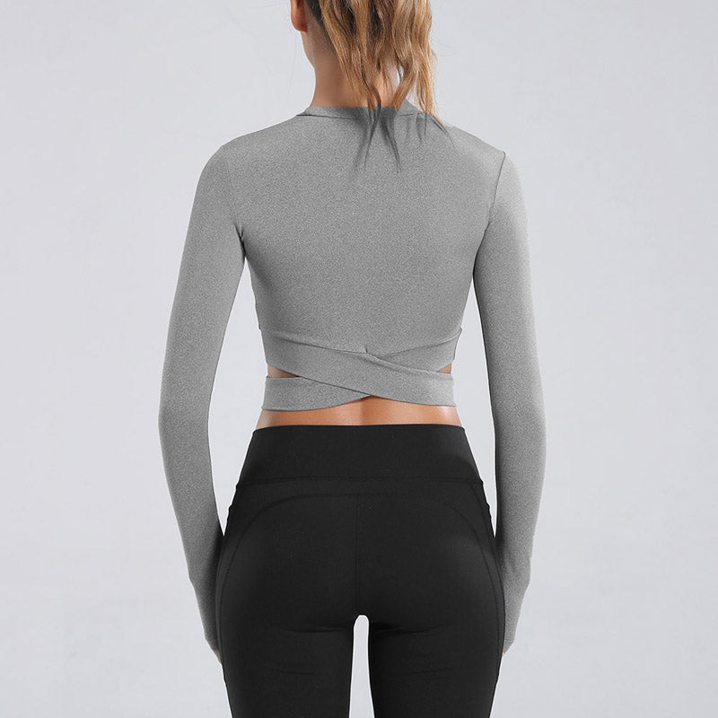 Autumn Women's Long Sleeve Workout Yoga Top