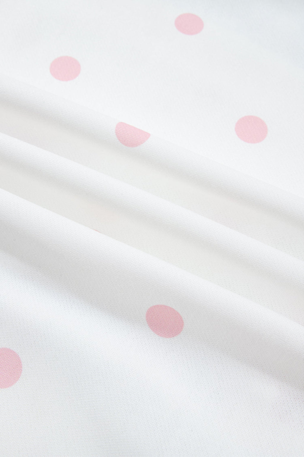 Polka Dot Half Zip Drop Shoulder Sweatshirt