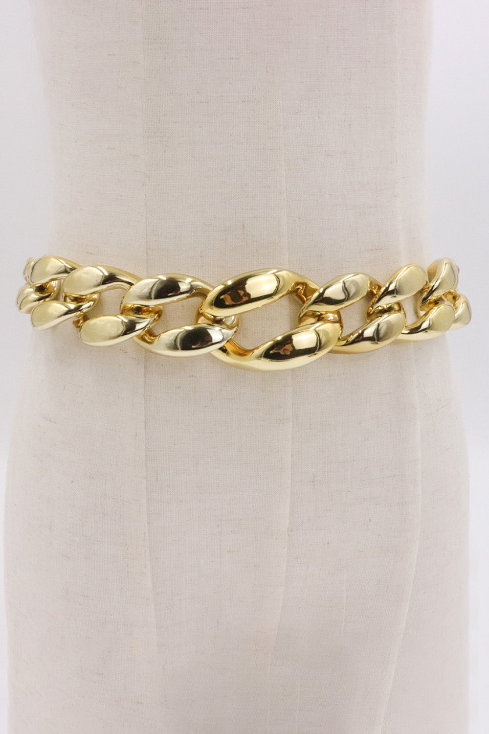 Gold Acrylic Chain Belt | Adjustable Statement Accessory
