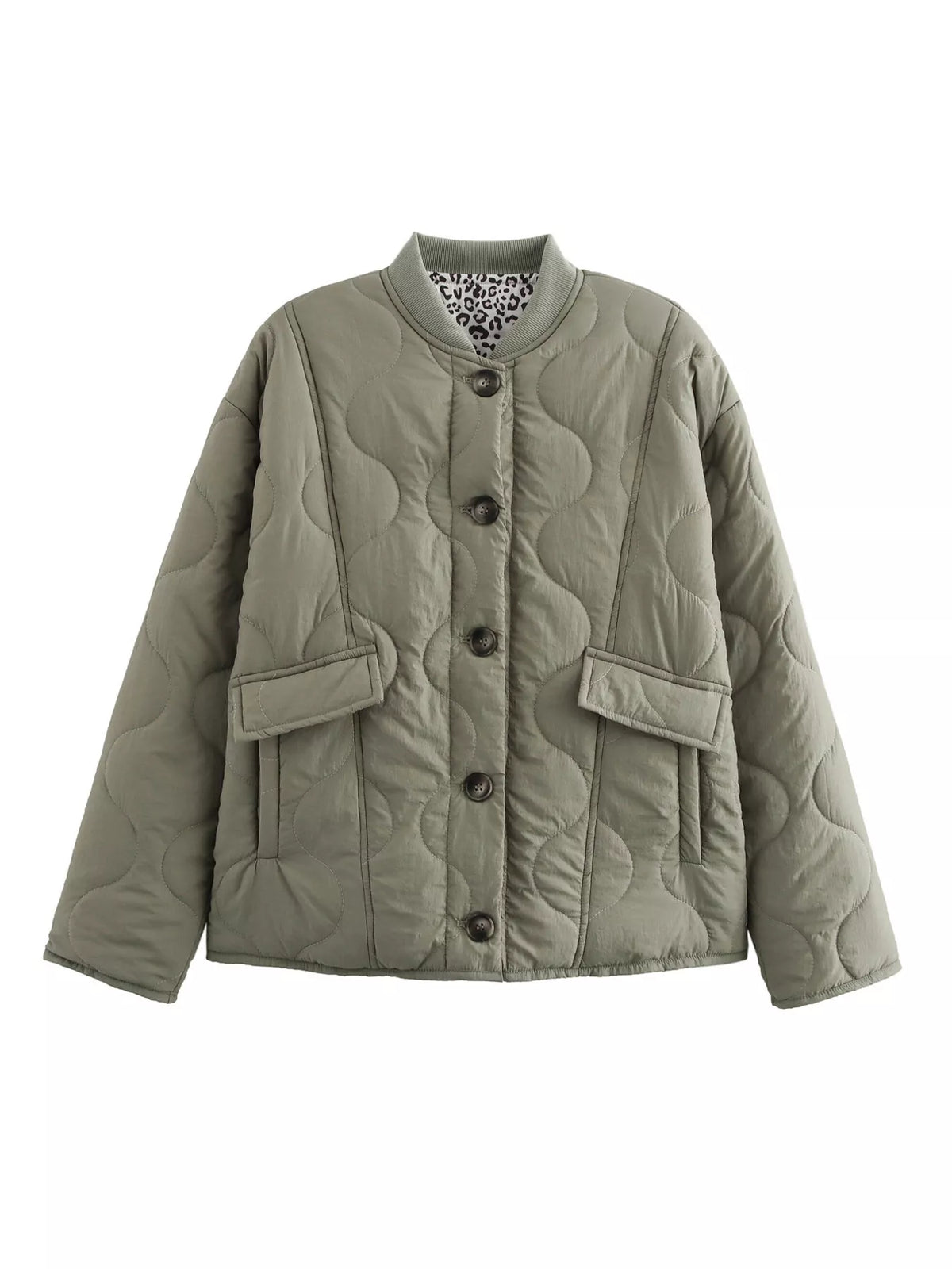 Quilted Button-Down Lightweight Jacket