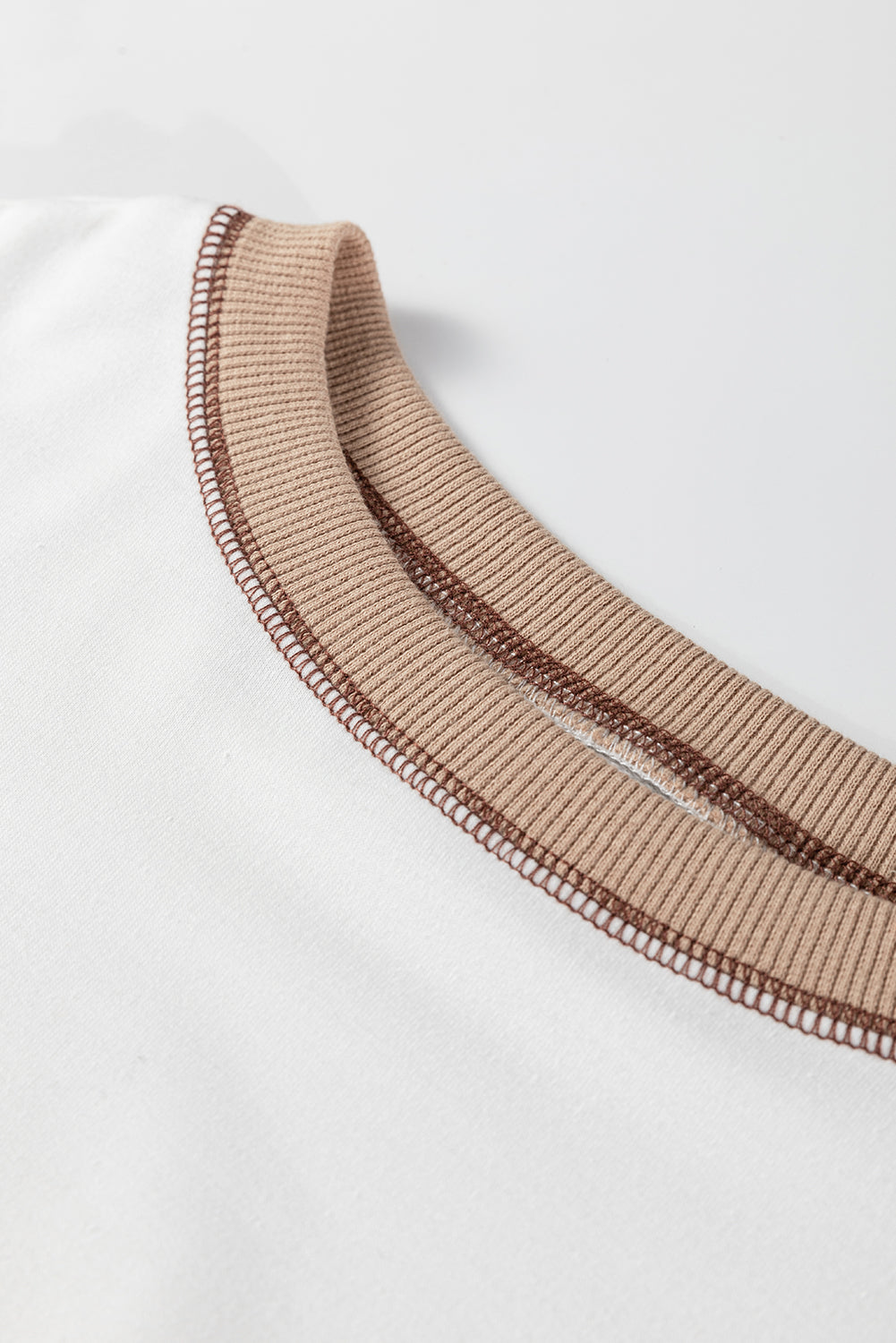 Zyla Contrast Stitching Oversized Striped Colorblock Sweatshirt - Image 9