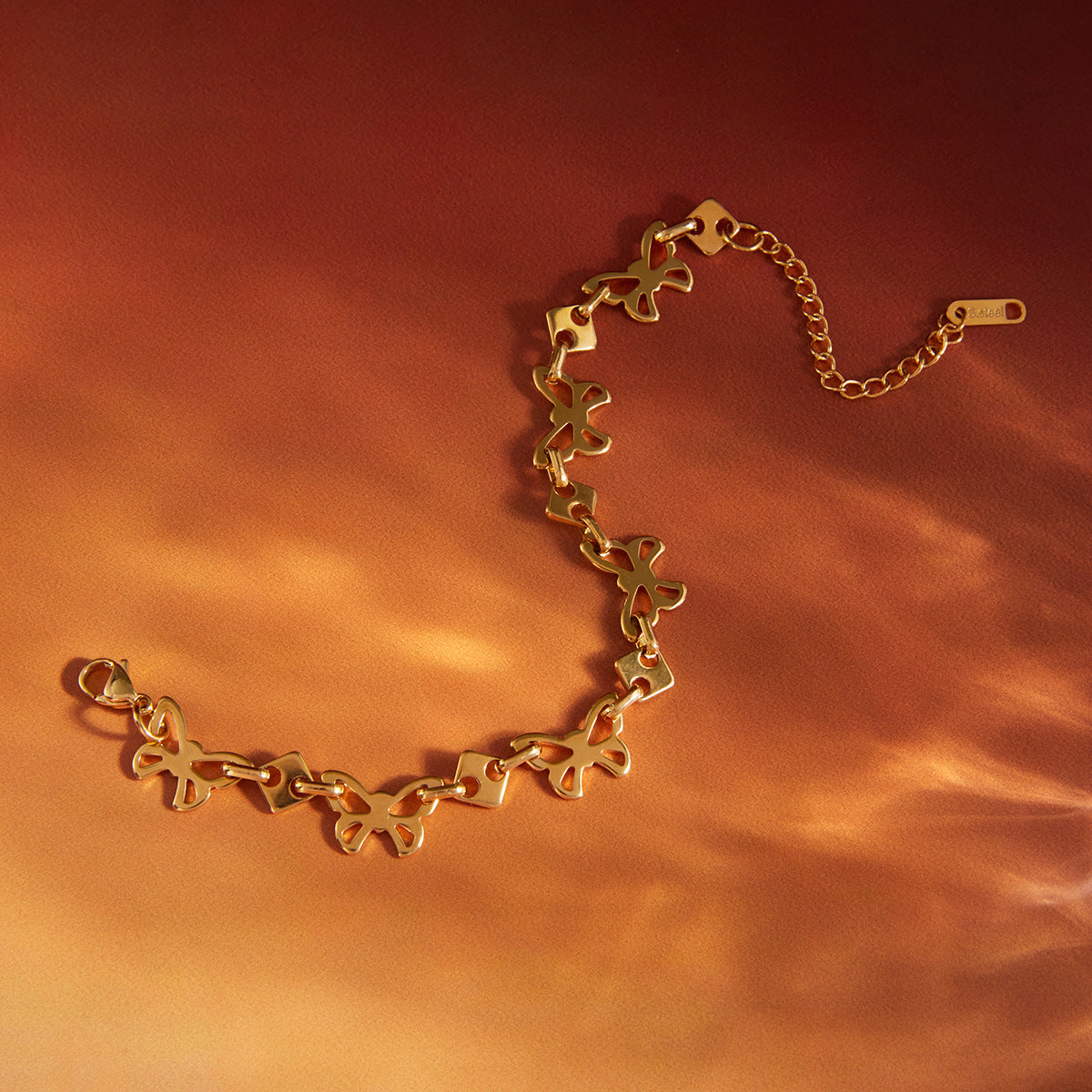 Gold Butterfly Chain Bracelet - Waterproof Stainless Steel