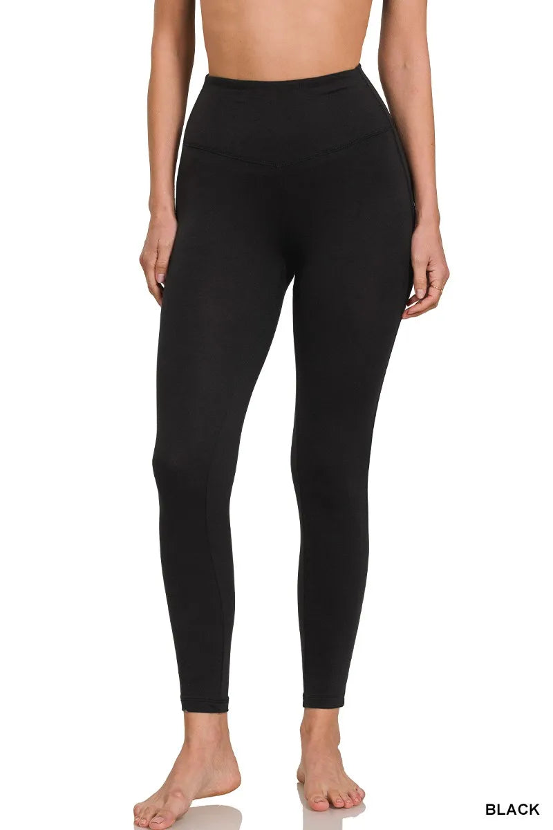 Zenana Brushed Microfiber Full Length Leggings