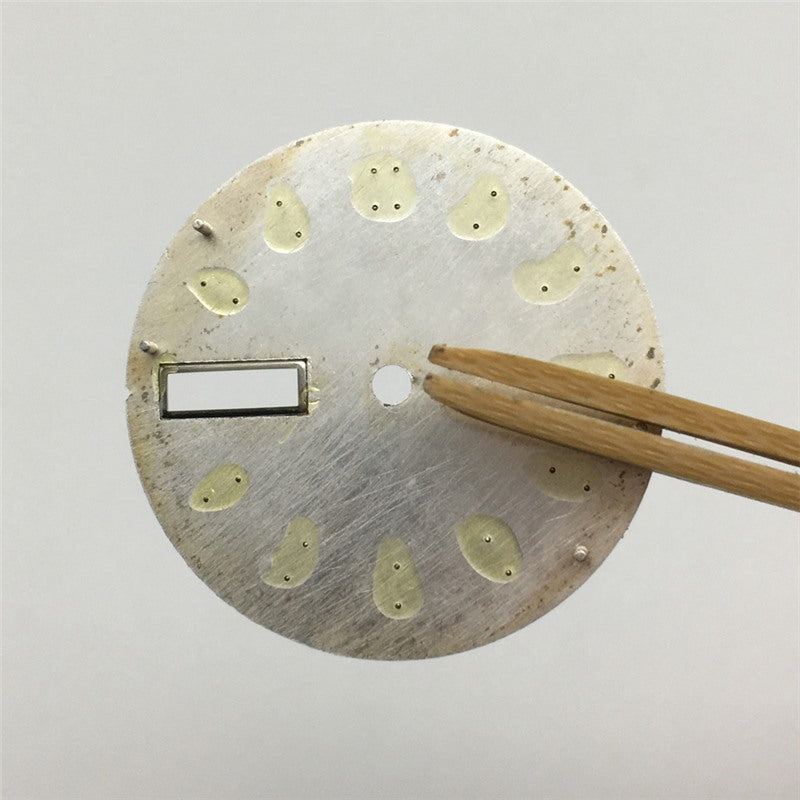 Seiko-modified Watch Dial With Luminous Numerals