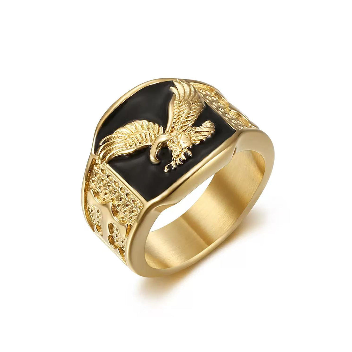 304 Stainless Steel Eagle Wide-Style Mens Ring