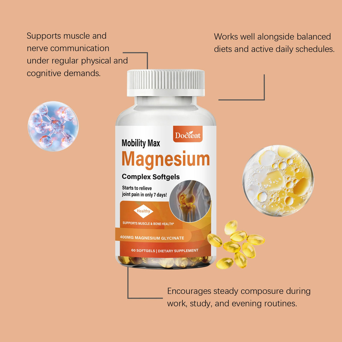Triple Magnesium Joint Health Support Softgels