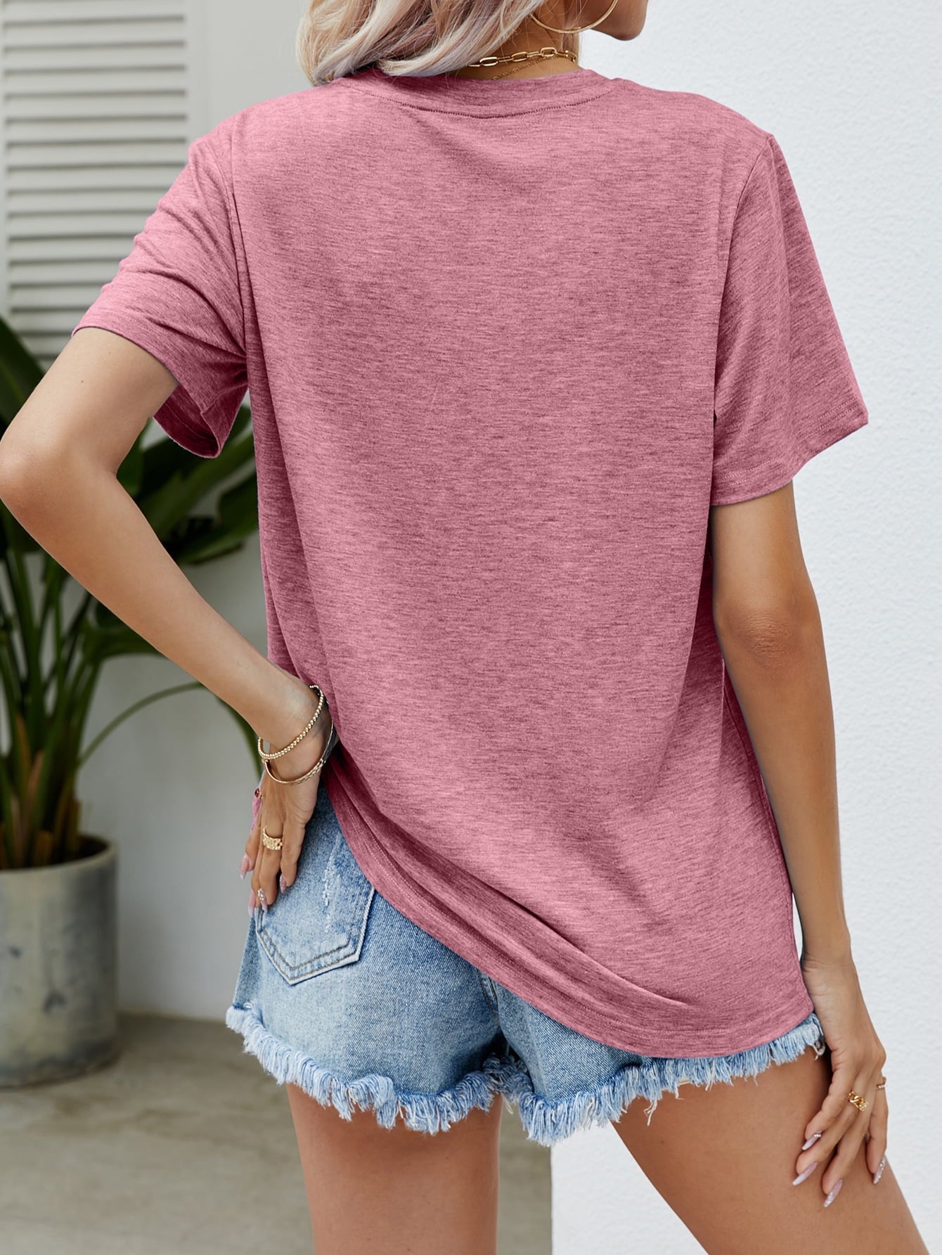 Blue USA Independence Day Graphic Tee for Women - Image 9