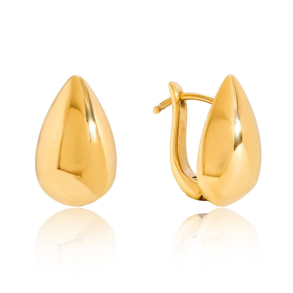 18K Gold Teardrop Earrings - Minimalist Statement Jewelry