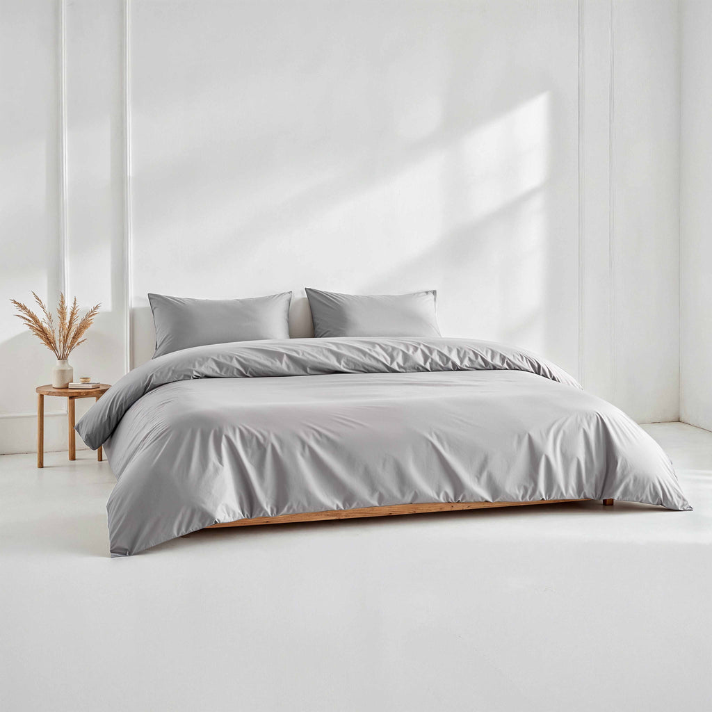Australian Cotton Sateen Duvet Cover in Stripe and Solid - Image 24