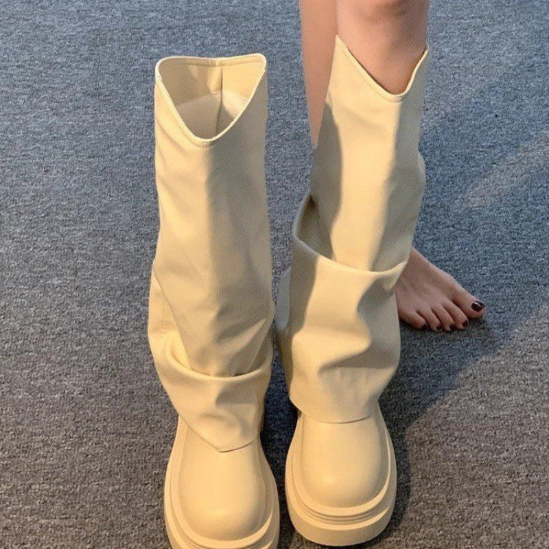Women’s British Style Platform Boots for Autumn and Winter - Image 2