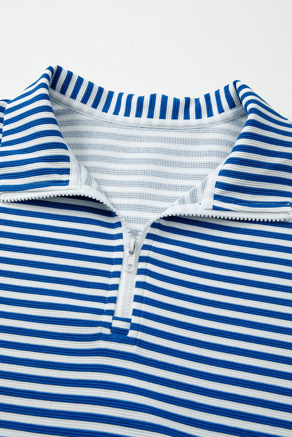 Reign Zip Collar Pullover Long Sleeve Top