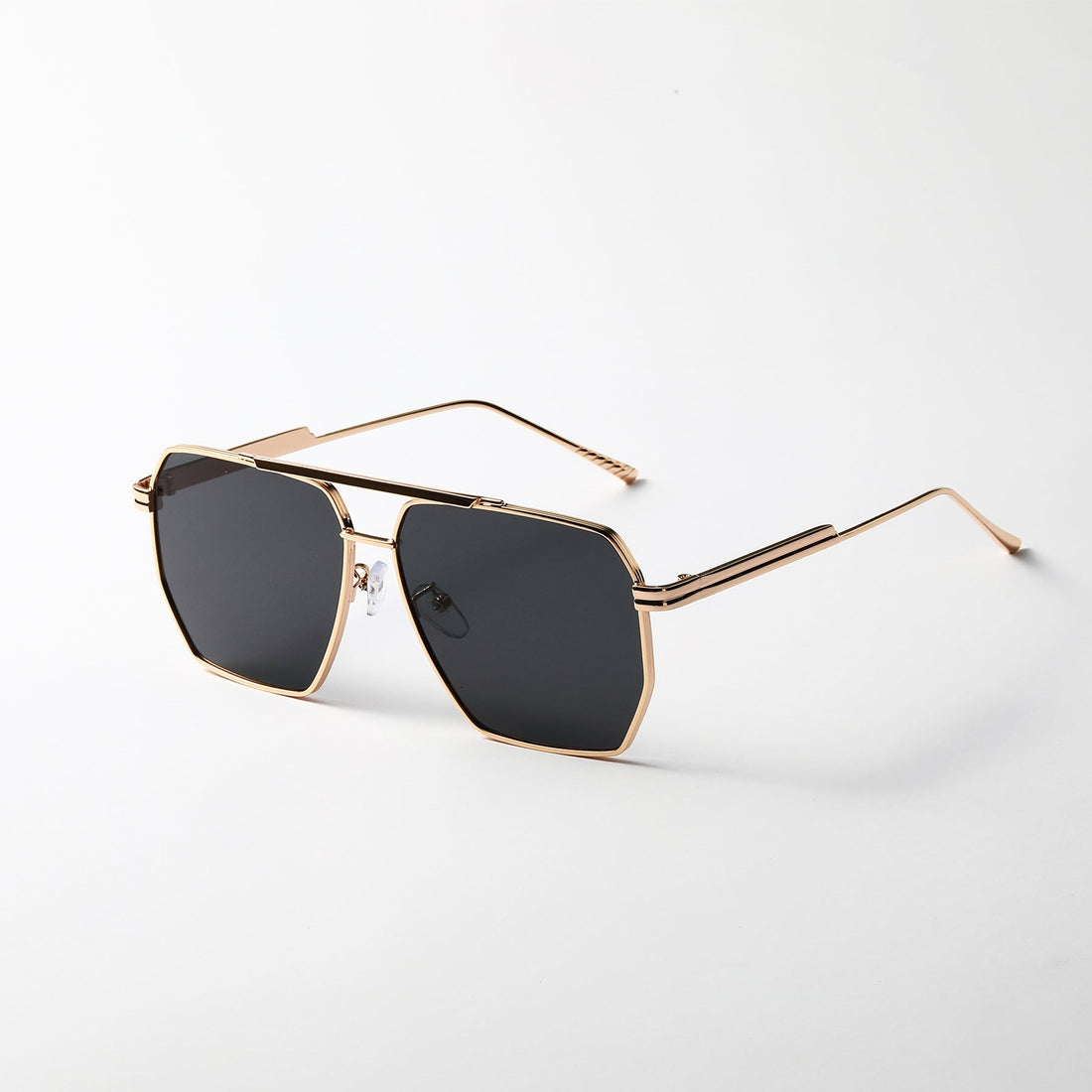 Double Beam Large Frame Sunglasses Retro Modern Eyewear