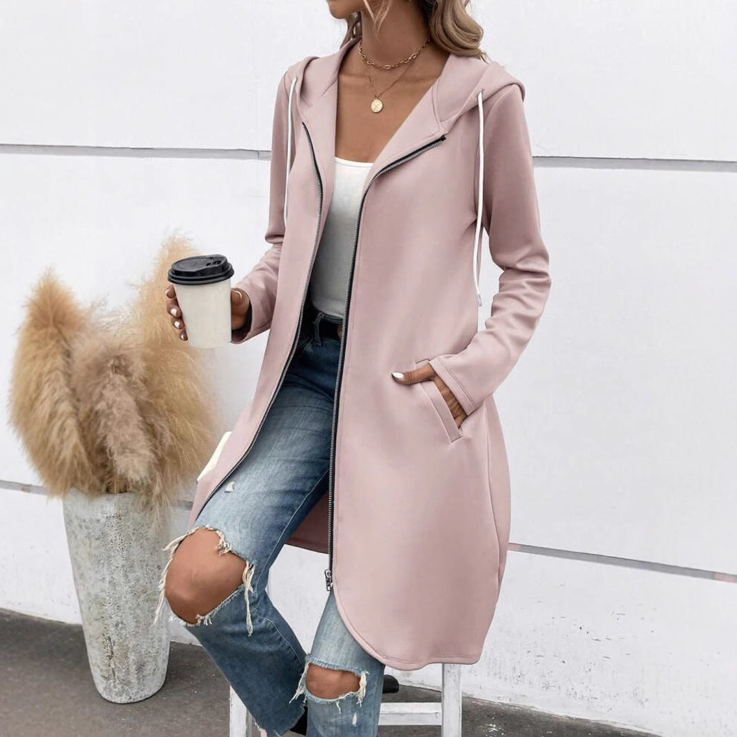 Women's Velvet-Lined Zip Hoodie Sweatshirt
